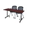 Kobe Rectangle Training Table, 72" W, 29" H, Laminate Top, Mahogany MKTRCT7230MH23BK - alternate 1